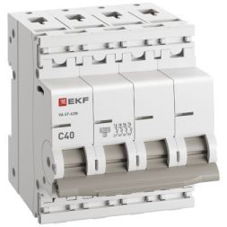 Выключатель автоматический 4п C 40А 4.5кА ВА 47-63N PROxima EKF M634440C
