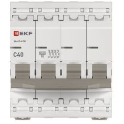 Выключатель автоматический 4п C 40А 4.5кА ВА 47-63N PROxima EKF M634440C
