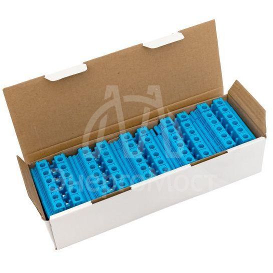 Колодка клеммная винтовая 10 UT син. EKF scr-ut-10-b