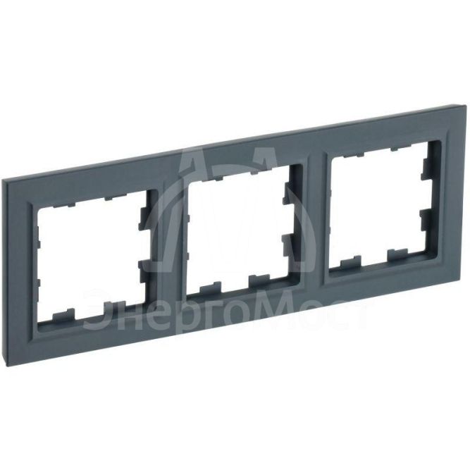 Рамка 3-м BRITE РУ-3-БрГ графит IEK BR-M32-K53