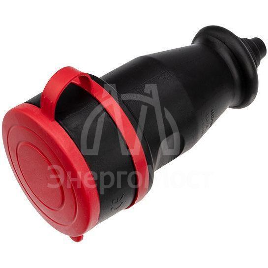 Розетка переносная влагозащ. с крышкой 3P+PE 32А IP44 каучук Rexant 111-012