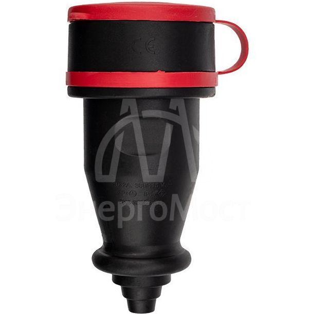 Розетка переносная влагозащ. с крышкой 3P+PE 32А IP44 каучук Rexant 111-012