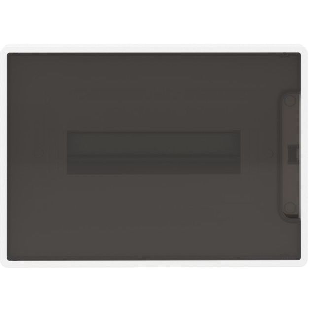 Щиток встраиваемый FRAME 12мод с тонированной дверцей с 2 шинами PEN на 6 и 8 отверст. бел. DKC F12B1WD