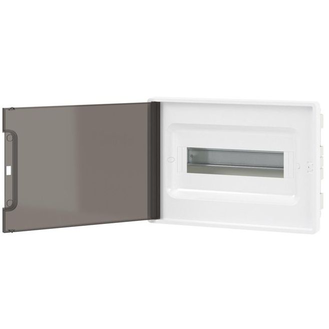 Щиток встраиваемый FRAME 12мод с тонированной дверцей с 2 шинами PEN на 6 и 8 отверст. бел. DKC F12B1WD