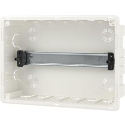 Щиток встраиваемый FRAME 12мод с тонированной дверцей с 2 шинами PEN на 6 и 8 отверст. бел. DKC F12B1WD