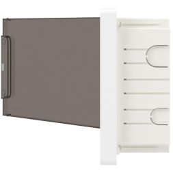 Щиток встраиваемый FRAME 12мод с тонированной дверцей с 2 шинами PEN на 6 и 8 отверст. бел. DKC F12B1WD