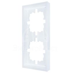 Рамка 2-мест. горизонт. ZIMA бел. LEZARD 704-0200-147