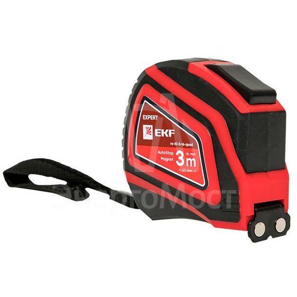 Рулетка измерительная РС-10 (3мх16мм) Autostop магнит Expert EKF rs-10-3-16-quad