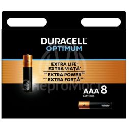 Элемент питания алкалиновый ААА 1.5В LR03-8BL Optimum 5014070 (блист.8шт) Duracell Б0056025