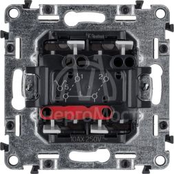 Механизм выключателя 2-кл. СП Valena Allure 10А IP20 250В с лиц. панелью безвинт. зажимы бел. Leg 752705