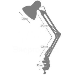 Светильник UF-312P С01 настол. 230В 60Вт бел. Ultraflash 12894