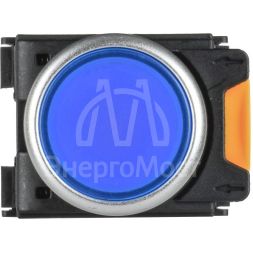 Кнопка d22мм 1НО+1НЗ MASTER с подсветкой и фиксацией син. IEK MI-BT60-11TD-3-11-K07