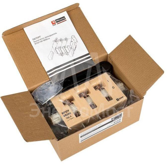 Выключатель-разъединитель ВР32У-31B31250 100А 1 напр. с дугогасит. камерами съемная лев./прав. рукоятка MAXima EKF uvr32-31b31250