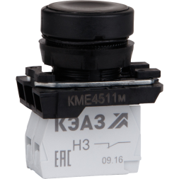 Кнопка КМЕ 4511м 1но+1нз цилиндр IP54 черн. КЭАЗ 248246