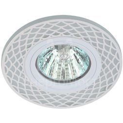 Светильник DK LD40 WH/WH MR16 точечный; декор со светодиодной подсветкой бел./бел. ЭРА Б0037375