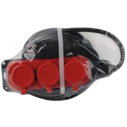 Удлинитель силовой UK-3e-3x1.5-5m-IP44(KG) с заземлением 3 розетки каучук 5м КГ 3х1.5кв.мм IP44 Эра Б0057579