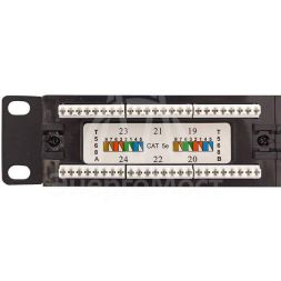 Патч-панель 19дюйм 1U кат.5E UTP неэкранир. 24 порта RJ45 Dual IDC TERACOM PRO EKF TRP-PPNL-5EUTP-1U24