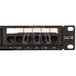 Патч-панель 19дюйм 1U кат.5E UTP неэкранир. 24 порта RJ45 Dual IDC TERACOM PRO EKF TRP-PPNL-5EUTP-1U24
