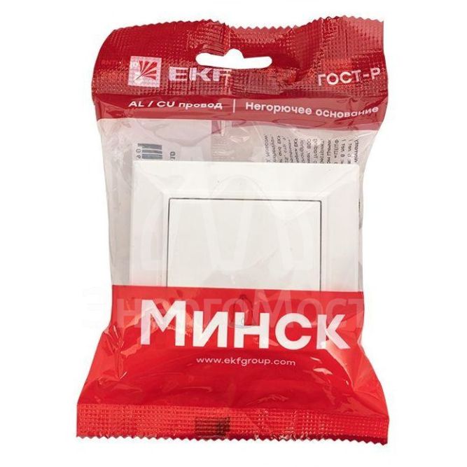 Кнопка звонка СП Минск 10А бел. EKF ERV10-026-10