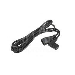 Кабель питания PWC-IEC13A-IEC14-3.0-BK монитор-компьютер IEC 320 C13 (угловая) - IEC 320 C14 (3х1.0) 10А прямая вилка 3м черн. Hyperline 432096