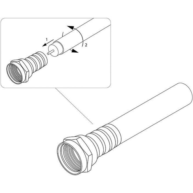 Разъем F RG-6 (03-008C) (уп.100шт) Rexant 05-4003
