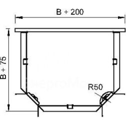 Ответвитель T-образный горизонт. осн. 200 RT 620 FT OBO 7117209