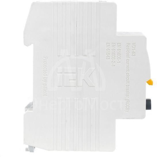 Выключатель дифференциального тока (УЗО) 2п 16А 10мА тип AC ВД1-63 IEK MDV10-2-016-010