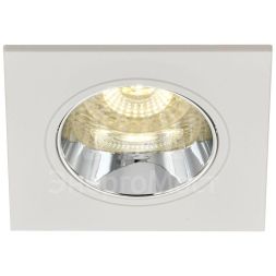 Светильник 4107 встраиваемый поворотный GU10 бел./хром пласт. IEK LT-UVB0-4107-GU10-1-K23