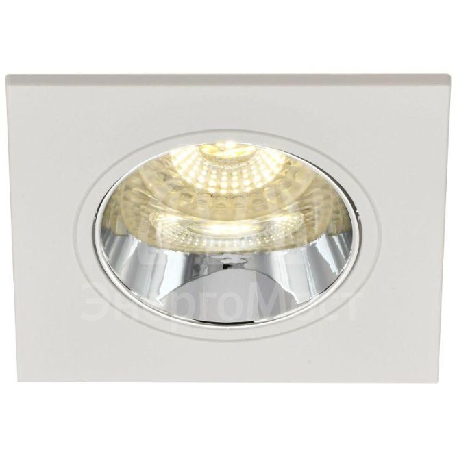 Светильник 4107 встраиваемый поворотный GU10 бел./хром пласт. IEK LT-UVB0-4107-GU10-1-K23