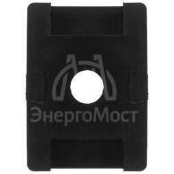 Площадка для крепления стяжки 16х22.2мм черн. (уп.100шт) Rexant 07-2103