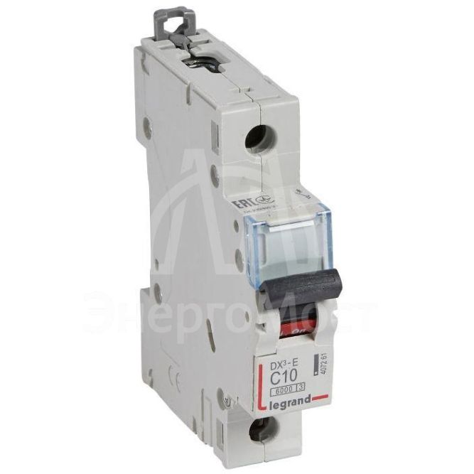 Выключатель автоматический модульный 1п C 10А 6кА DX3-E 6000 1мод. 230/400В Leg 407261