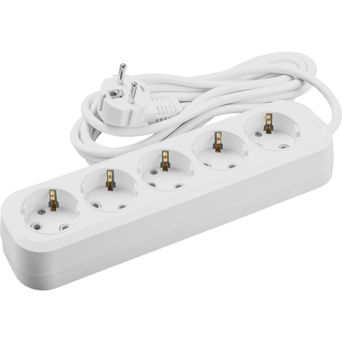 Удлинитель 5х3м с заземл. 16А IP20 90 801 OPE-S-05-300-E-3x1 бел. ОНЛАЙТ 90801