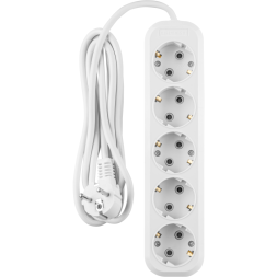 Удлинитель 5х3м с заземл. 16А IP20 90 801 OPE-S-05-300-E-3x1 бел. ОНЛАЙТ 90801