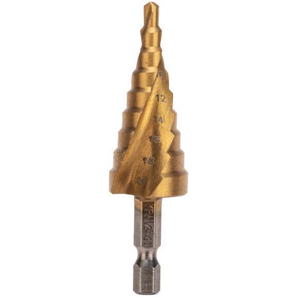 Сверло ступенчатое по металлу ТИТАН 4.0-20.0мм Kranz KR-12-6611