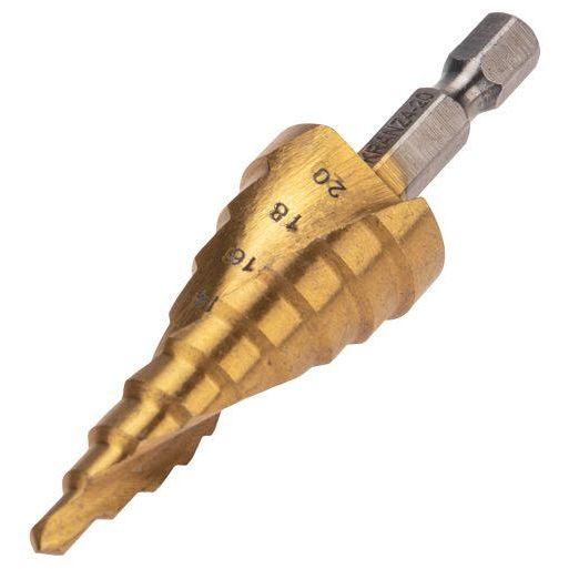 Сверло ступенчатое по металлу ТИТАН 4.0-20.0мм Kranz KR-12-6611