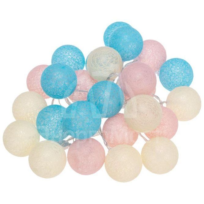 Фонарики тайские Перламутр 5м 25LED тепл. бел. питание USB прозр. ПВХ Neon-Night 304-010