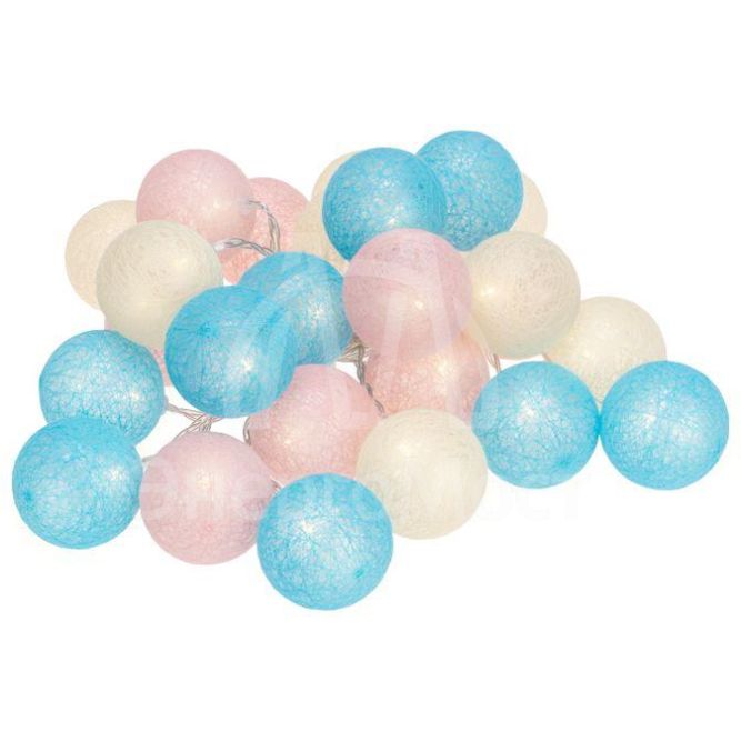 Фонарики тайские Перламутр 5м 25LED тепл. бел. питание USB прозр. ПВХ Neon-Night 304-010