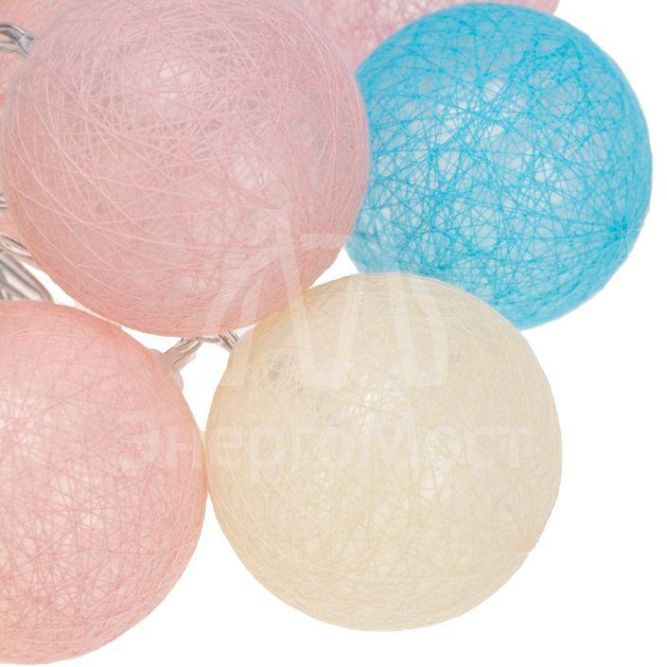 Фонарики тайские Перламутр 5м 25LED тепл. бел. питание USB прозр. ПВХ Neon-Night 304-010