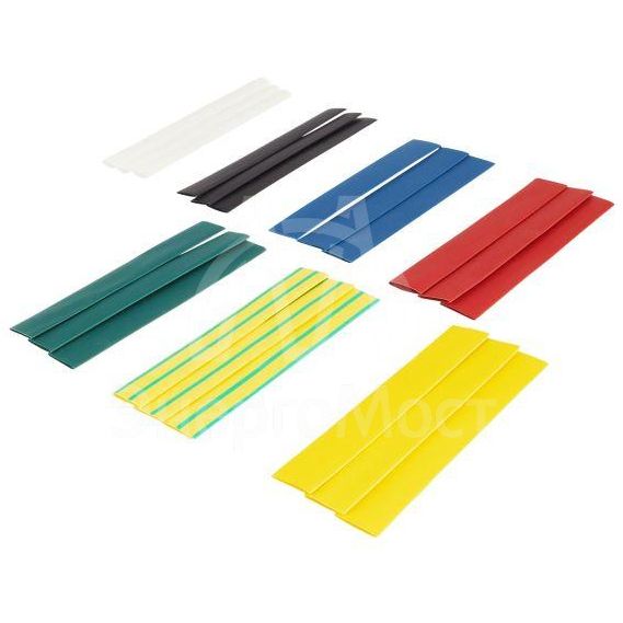 Набор трубок термоусадочных нг-LS 10/5 100мм 7 цветов по 3шт IEK UDR10-010-005-021-S