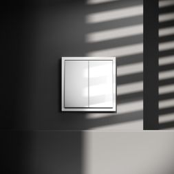 Переключатель проходной 2-кл. СП S70 10А механизм бел. глянцевый Voltum VLS020301