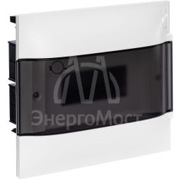 Щиток пластиковый встраиваемый Practibox S 1х8 дым. дверь Leg 134558