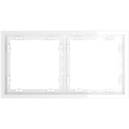 Рамка 2-м S70 пластик. бел. глянцевый Voltum VLS100201