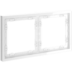 Рамка 2-м S70 пластик. бел. глянцевый Voltum VLS100201