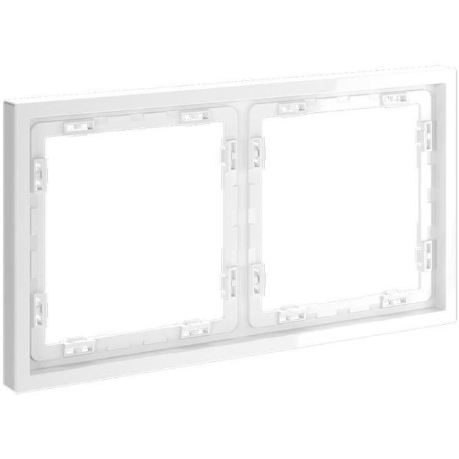 Рамка 2-м S70 пластик. бел. глянцевый Voltum VLS100201
