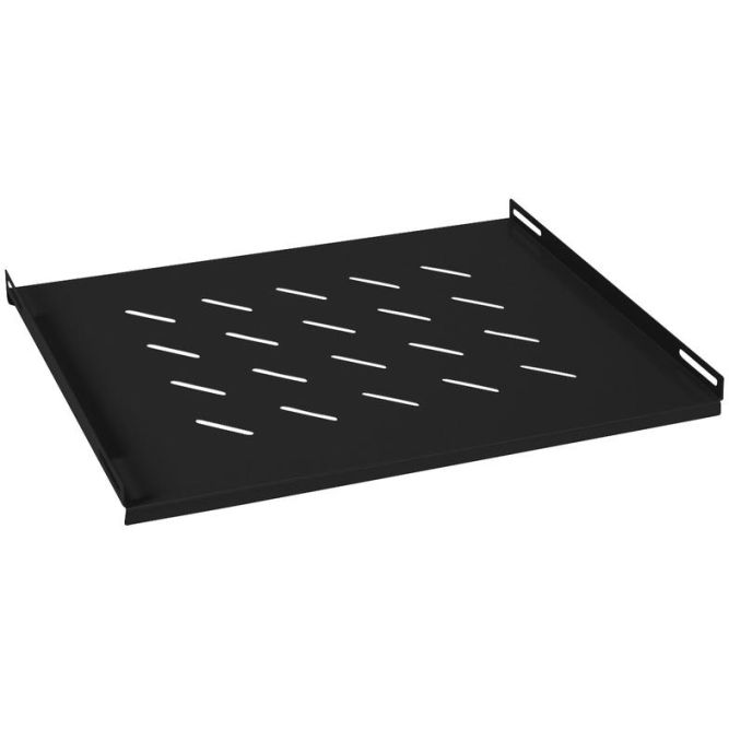 Полка 19дюйм перфорированная SH-J018-FC-600m-BK глубиной 400мм для напольных и настенных шкафов глубиной 600мм черн. (RAL 9004) Cabeus 8620c
