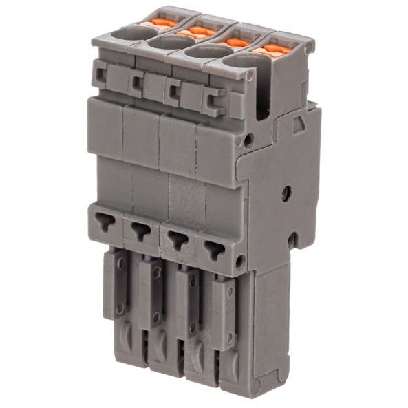 Штекер зажим push-in 4 точки подкл. 2.5кв.мм сер. DKC VPR-P-2.5-4