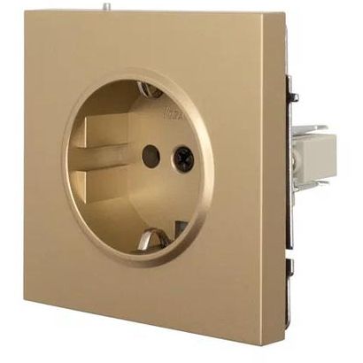 Розетка 1-мест. с/з ПБТ СП ZIMA IP20 10А безвинт. зажим зол. LEZARD 704-3688-122BQC