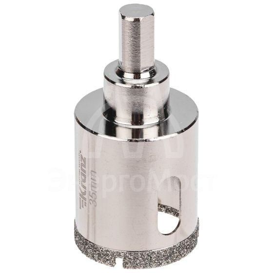 Коронка алмазная 35мм с центровочным сверлом Kranz KR-92-0011