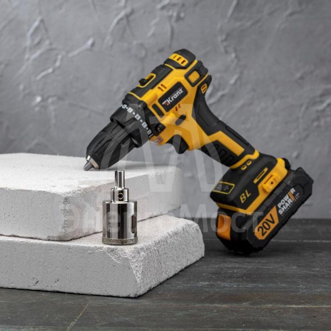 Коронка алмазная 35мм с центровочным сверлом Kranz KR-92-0011