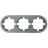 Рамка 3-м OSEN горизонт. круглая сер. матов. LEZARD 744-7400-148